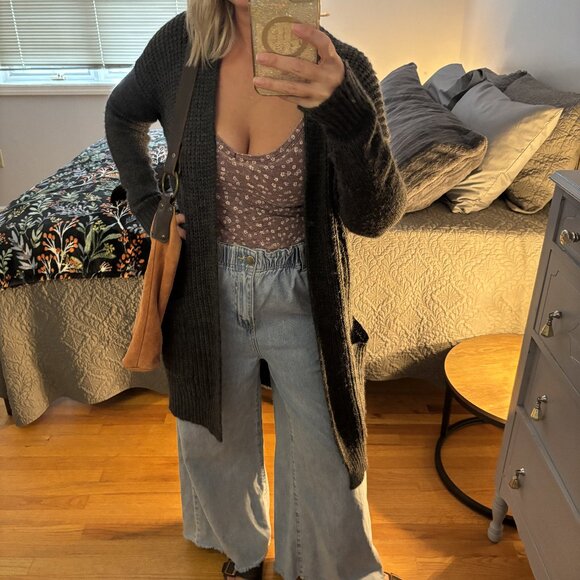 Mossimo Long Cable Knit Cardigan, Size XL - Picture 2 of 6